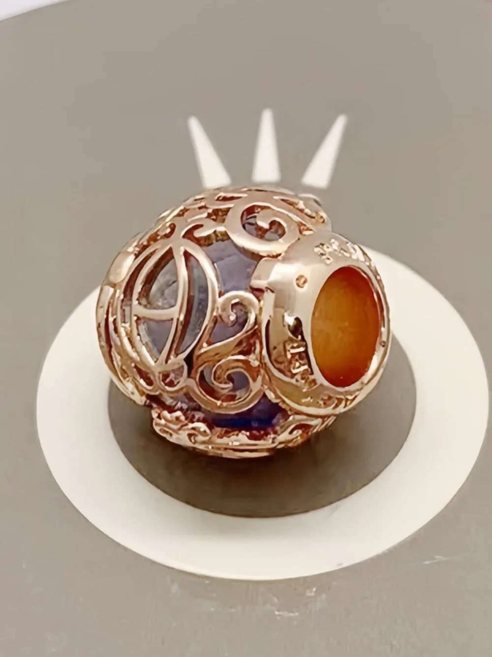 Pandora Cinderella Pumpkin Coach Disney Parks Exclusive Charm Rose Gold-Plated